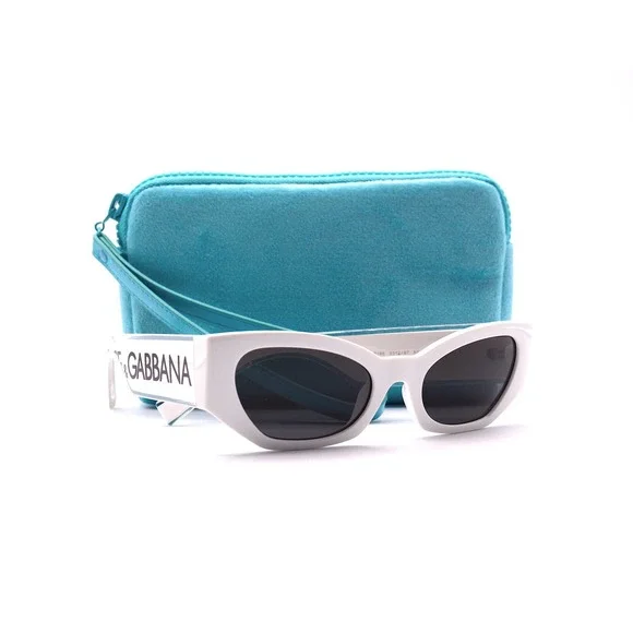 DOLCE&GABBANA DG6186 WHITE DARK GREY LENS AUTHENTIC SUNGLASSES - Picture 13 of 14